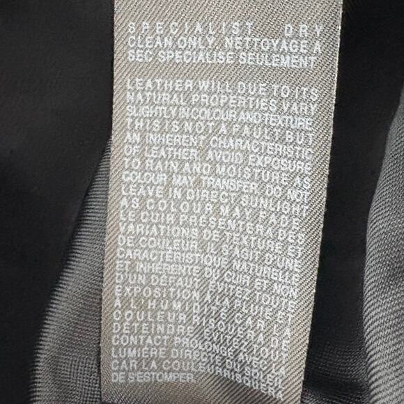 AllSaints Womens Sens Leather A-Line Mini Skirt Full Rear Zip Black Size 2 - Picture 7 of 13